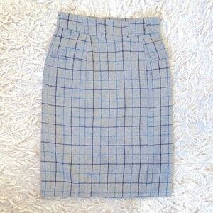 Vintage wool high-waisted pencil skirt